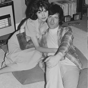 Actress Madeline Smith pictured at home with her boyfriend film actor David Buck