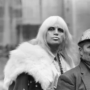 Adrian Street, Welsh professional wrestler, pictured with his father, a coal miner