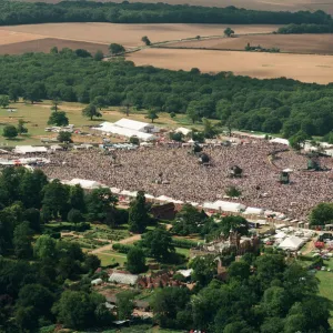 Aerial pictures from the Oasis concert held at Knebworth House. 10th August 1996