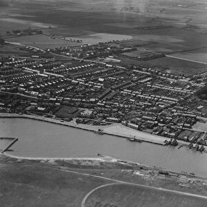 Aerial view of Gorleston on Sea. Circa 1926. Local Caption These are rough scans
