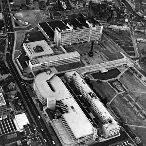 Aerial view of Hull College, The Wiberforce Monument and Hull Police Headquarters