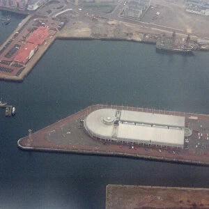 Aerial view of Teesside, Hartlepool Marina. 16th April 1996