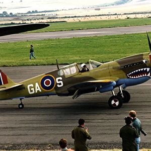 Air Aircraft Curtis P40 Kittyhawk american built fighter aircraft flown by the Royal Air