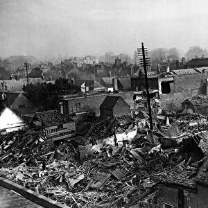 Air raid damage, Chichester. 11th February 1943