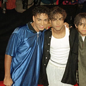 American boy band 3T pose for pictures at the MTV Music Awards 14th November 1996