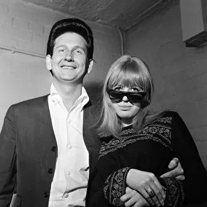 American singer Roy Orbison with Marianne Faithfull. February 1965