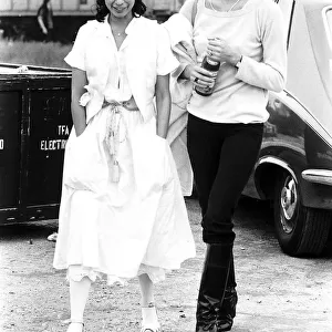 Anjelica Huston Actress with Bianca Jagger at Bob Dylan Concert Dbase MSI