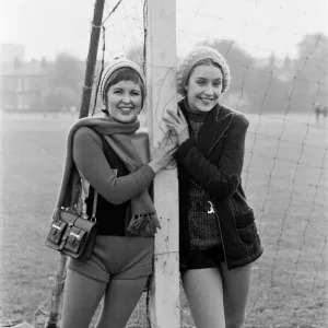 Anne Kirkbride (aged 17 - right) and Clare Sutcliffe (left - who played Denise