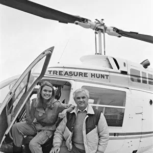 Anneka Rice, pictured in the television helicopter, near Blackfriars in London