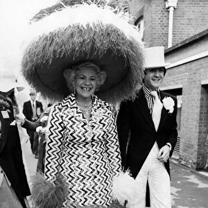 Ascots "Mad Hatter"Mrs. Gertrude Shilling arrives at the races with her