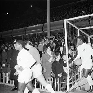 Aston Villa v Santos. Pictured, Pele coming on to the pitch. 21st February 1972