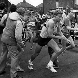 Athlete Steve Cram Steve Cram in the Elswick Road Race 24 March 1989