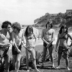 Aussie metal band AC / DC at the seaside in Rio