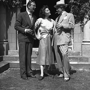 Ava Gardner and Nigel Patrick at Pinewood Studios where they have been working in