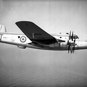 Avro Shackleton MR2 Maritime patrol aircraft of the RAF Coastal Command flying over