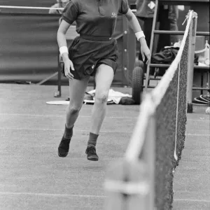 Balls Girls at Wimbledon Tennis for the first time on day one of Wimbledon 1977