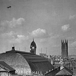Barrage balloons a new addition to the Derby skyline. 15th October 1939