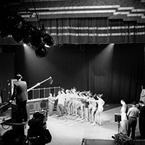 BBC filming a variety show at the Wood Green Empire. January 1957 A307-004