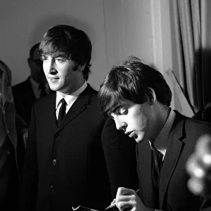 The Beatles in New York, USA February 1964 John Lennon and Paul McCartney