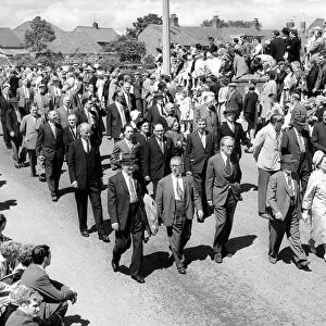 Bedlington Miners Picnic - Politicians and officials marching at the Bedlington Miners