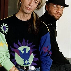 Bee Gees Pop Group members brothers Maurice Gibb & Robin Gibb