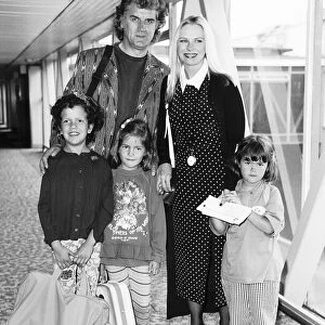Billy Connolly Comedian leaving Heathrow for Los Angeles with his wife Pamela Stephenson