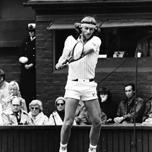 Bjorn Borg in action at the 1981 Wimbledon Tennis Championships