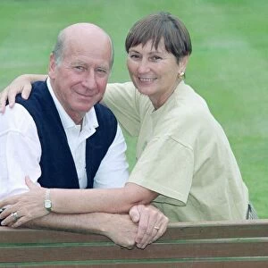Bobby Charlton with wife Norma after news of his knighthood. 10th June 1994