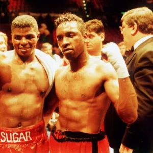 Boxing Nigel Benn v Thulani "Sugar Boy"Malinga at the Birmingham NEC