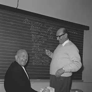 The boxing promoter Jack Solomons and the American comedian Bud Flanagan at the opening