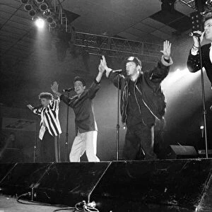 Boy Band New Kids on the Block perform at Whitley Bay Ice Rink 27 April 1990
