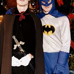 Brian Laudrup and Dave Ferguson dressed up for the their Christmas party as Batman