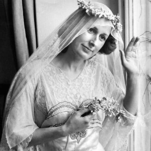 A bride in a bygone age, Susan Record in a 1910 wedding dress