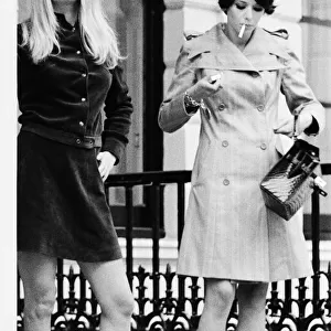 Brigitte Bardot, French actress seen here with Georgina Ward (right