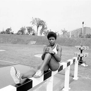 British athlete Sonia Lannaman, sits dosconsolate at the Olympic racing track knowing she