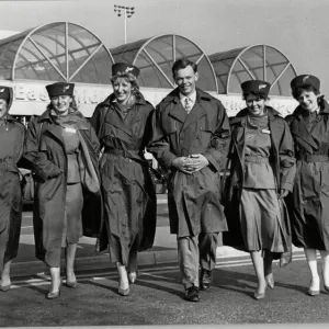 British Midland New Uniform revealed at East Midland Airport. 15th November 1988