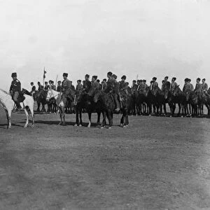 A British translator delivers General Shores speech to Cossack troops in Mesopotamia