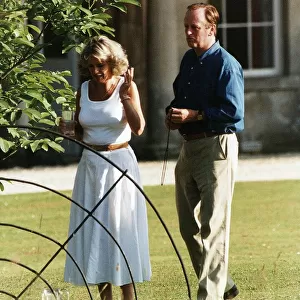 Camilla Parker Bowles and husband on their 20th Wedding anniversary July 1993