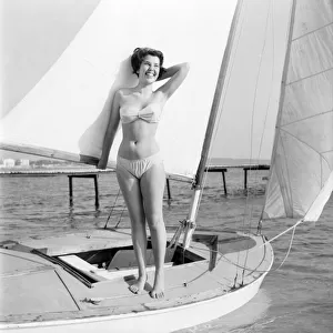 Cannes Film Festival 1953. Actress Liyane Bendavid seen here enjoying herself