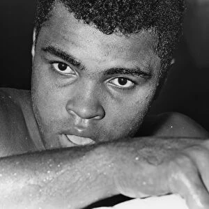 Cassius Clay in training ahead of his world title fight with Karl Mildenberger