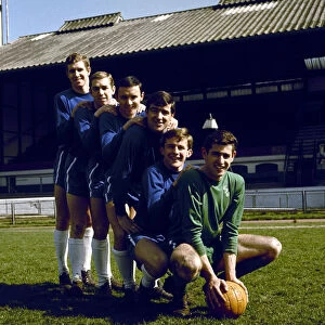 Chelsea footballers left to right: Peter Osgood, Martin Hinton, Barry Bridges