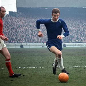 Chelsea v Nottingham Forest 1965-1966 Season Peter Osgood of Chelsea with the ball