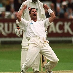Chris Cairns Has Dean Headley Out Lbw July 1999 During Day One Of England V New