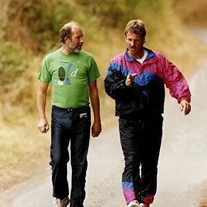 Chris Lander Daily Mirror Sports writer walking with Ian Botham dbase