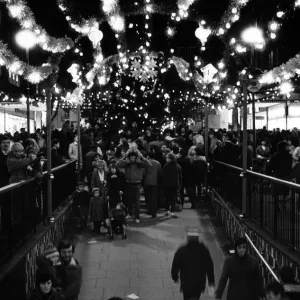 Christmas lights in Coventry. 26th November 1986