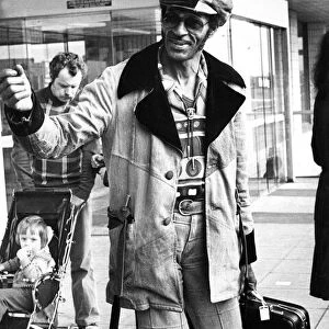 Chuck Berry arrives at Newcastle Airport before his show at Newcastle City Hall