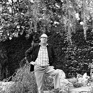 Comedian, Eric Morecambe pictured at home in Harpenden, Hertfordshire, England, May 1976