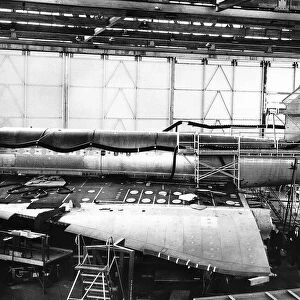 Concorde supersonic jet being built in Toulouse France March 1967