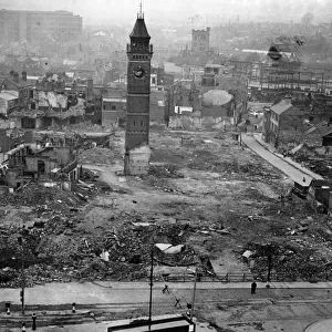 Coventry centre on Good Friday, following an air raid. 11th April 1941