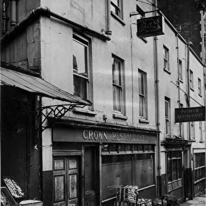 The Crown Restaurant (now a pub) in St Nicholas Market, Bristol in the 1950s